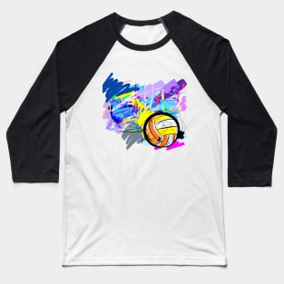 volleyball sport art  brush stroke style design Baseball T-Shirt